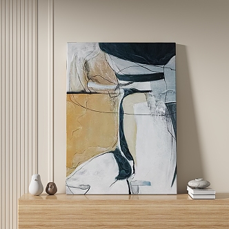 Modern abstract painting simple abstract decorative painting 3d model