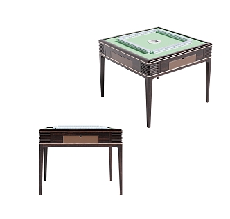 New Chinese Mahjong Table Entertainment Table Solid Wood Table 3d model