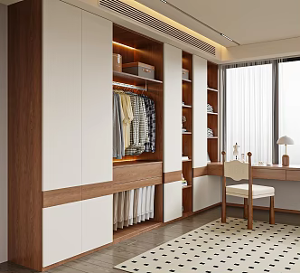 Modern Middle Style Wardrobe Dresser Wardrobe 3d model