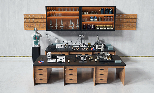 Industrial LOFT laboratory equipment laboratory equipment 3d model