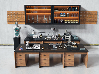 Industrial LOFT laboratory equipment laboratory equipment 3d model