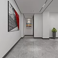 Modern Aisle Public Toilet 3d model
