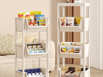 Modern Snack Folding Storage Rack 3d model