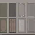 Various Colored Cabinet Doors With Different Panel Mesh And Oval Cutout Designs