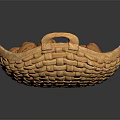 Fresh Walnuts in Wicker Basket Display on Dark Surface with Reflection