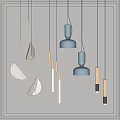 Modern chandelier luminaire combination 3d model