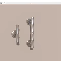 Two Sizes Modern Chrome Metal Handles with Sleek Cylindrical Design for Furniture Cabinets