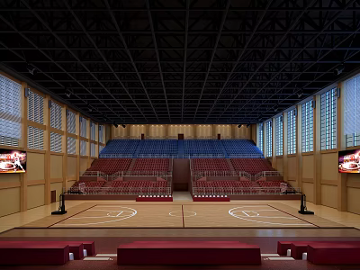 Modern Basketball Hall Indoor Basketball Hall 3d model