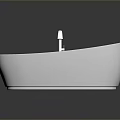 Modern White Freestanding Bathtub with Chrome Faucet and Oval Shape