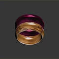 Shiny Purple And Orange Oval Fashion Accessories For Daily Clothing Outfit