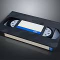 Classic VHS Video Cassette Black Case White Blue Label Retro Home Entertainment Item