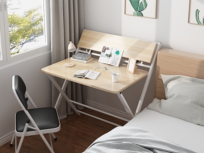 Nordic Bedroom Desk Study Table 3d model