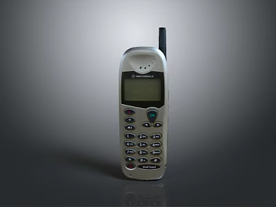 Vintage Mobile Phone With Antenna Keypad Classic Design And Electronic Features 3d model