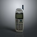 Vintage Mobile Phone With Antenna Keypad Classic Design And Electronic Features 3d model