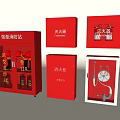 Fire Fighting Equipment Including Red Mini Station Extinguishers And Hydrants 3d model