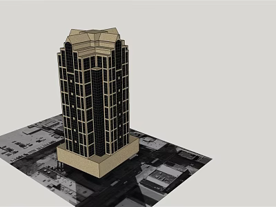 Modern Office Building United Bank 3d model Modern Office Building United Bank 3d model