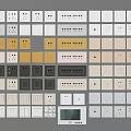Modern switch socket combination single-open double-open three-open multi-open network socket access control video interphone type switch socket 3d model