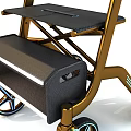 Sturdy Industrial Rollator Walker with Metal Frame Foldable Design Seat and Four Wheels