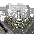 Modern Style Architecture Garden Architecture Shopping Center Vertical Greening Commercial Complex 3d model