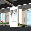 Modern Public Office Space With Open Layout Office Desks Chairs And Bookshelves