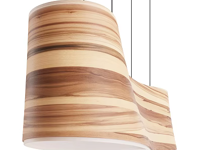 Elegant Modern Wooden Pendant Light With Striped Texture For Contemporary Home Decor 3d model