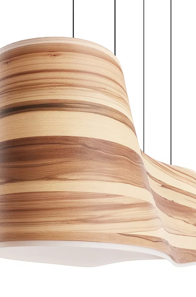 Elegant Modern Wooden Pendant Light With Striped Texture For Contemporary Home Decor 3d model