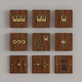 Quiet antique switch panel retro switch socket 3d model