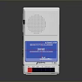 White Computer External Modem With Blue Label Ventilated Top And Red Black Ports 3d model