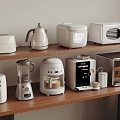 Kitchen Appliances Oven Microwave Coffee Maker Electric Pot Rice Kettle Bread Maker Wall Breaker 3d model