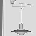 Modern Metal Pendant Light With Sleek Hanging Structure For Interior Decor 3d model