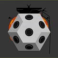 Orange Cylindrical PETMON 45 Tank With Black Top And White Hexagonal Sides