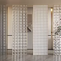 Modern Glass Room Dividers With Geometric Textures For Stylish Interior Spaces