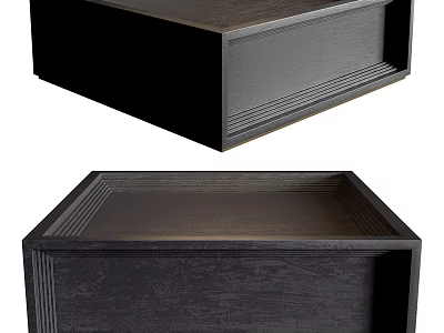 Modern Wooden Coffee Table With Sleek Square Design And Textured Surface 3d model