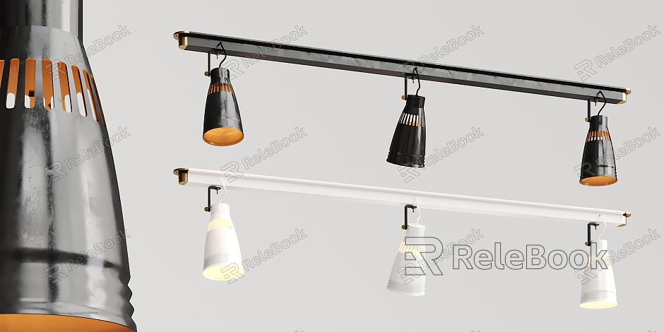 Modern spotlights black and white track lights model