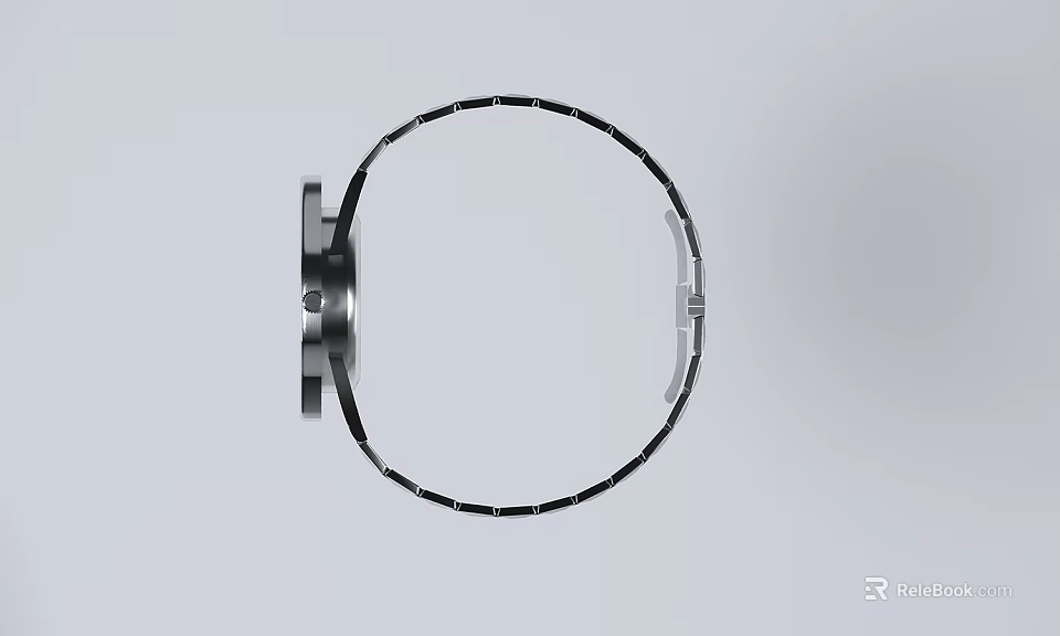 Modern Minimalist Watch Case Design With Sleek Black Metal Frame And Smooth Surface 3d model 