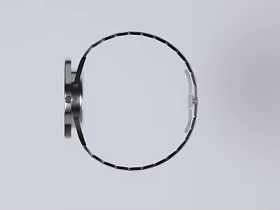 Modern Minimalist Watch Case Design With Sleek Black Metal Frame And Smooth Surface 3d model