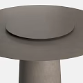 Modern Minimalist Table With Cylindrical Base And Flat Gray Top Design 3d model