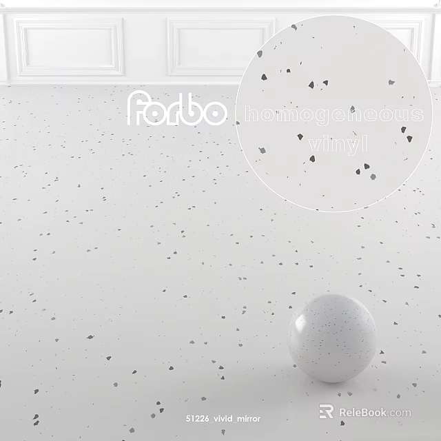 Modern Terrazzo Floor Design With White Surface And Black Specks Decorative Sphere 3d model 