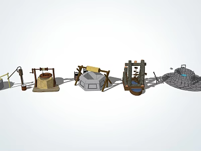 New Chinese-style Water Well Rural Water-taking Well 3d model