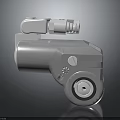 Mechanical Weapon 3D Model with Scope Wheel and Metal Structure Design 3d model