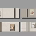 Sofa background wall 3d model