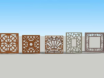 antique flower window 3d model