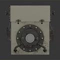 White Industrial Equipment With Control Panels Metal Frame Valves And Compartment Modules