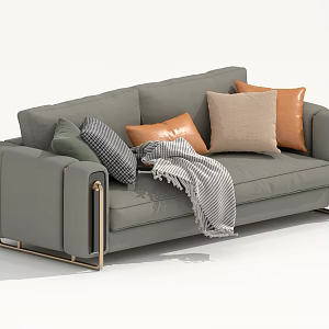 Two-Seat Sofa Light Luxury Sofa 3d model