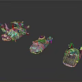 Three Stylish Toy Boats With Unique Designs Colorful Details And Decorative Elements