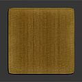Yellow Cube Shaped Soft Velvet Ottoman With Smooth Surface And Modern Design