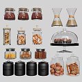 Clear Glass Kitchen Storage Jars With Airtight Lids For Coffee Beans Cookies Nuts And Tea