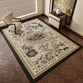 French Middle Style Carpet Square Carpet 3d model