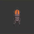 Vibrant Purple Orange Beetle With Large Pincers Glossy Exoskeleton And Detailed Texture