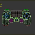 Black Gaming Controller With Colorful Buttons Analog Sticks And Ergonomic Design